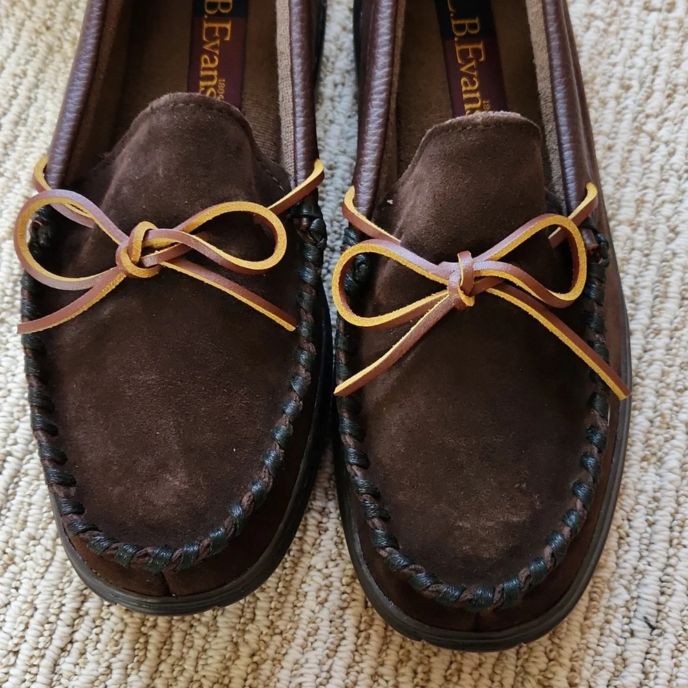 L.B. Evans Atlin Slipper 9EEE New in Box Chocolate - Picture 4 of 7